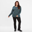 Pull col bateau bleu canard femme grande taille