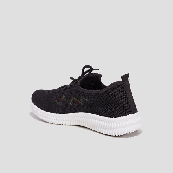 Runnings à lacets noir femme