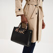 Sac &agrave; main d&eacute;tail foulard noir femme