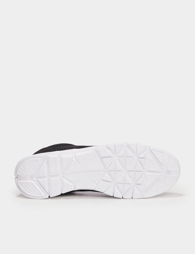 Baskets plates running crantées noir homme