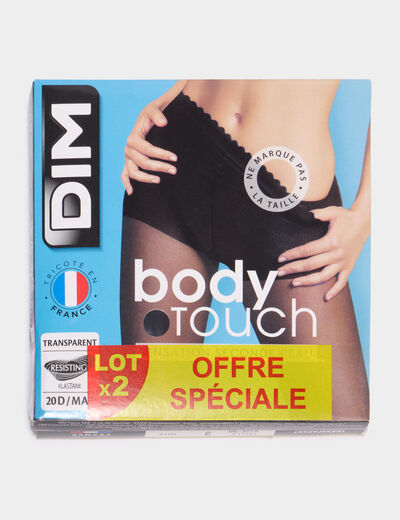 Lot 2 collants 20 D DIM Body Touch noir femme