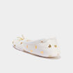 Chaussons ballerines avec pochette blanc femme