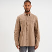 Chemise manches retroussables taupe homme