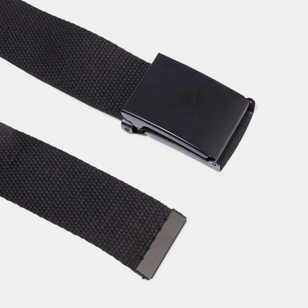 Ceinture ajustable effet toile noir homme