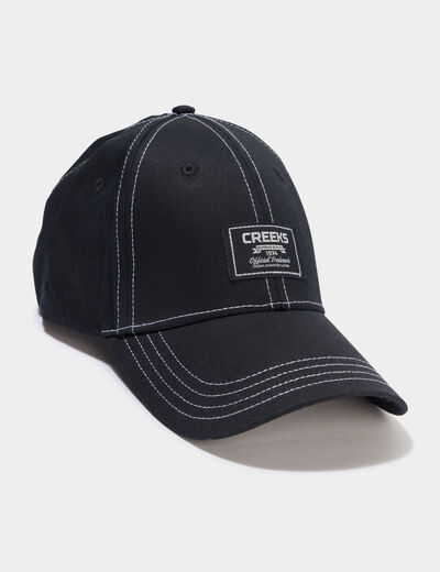 Casquette coton noir homme