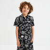 Chemise manches courtes noir gar&ccedil;on
