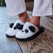 Chaussons mules fantaisie noir femme
