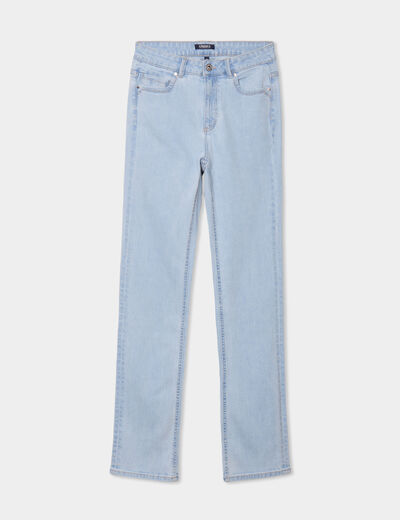 Jeans straight taille standard Creeks denim bleach femme