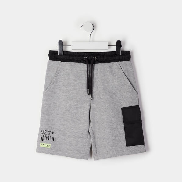 short jogging droit liberto gris garcon Short jogging droit Liberto gris garçon