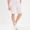 Short jogging molleton droit rose clair homme