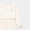 Robe de No&euml;l bas tulle et volants ivoire b&eacute;b&eacute; fille