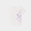 T-shirt col rond manches courtes coton ivoire fille