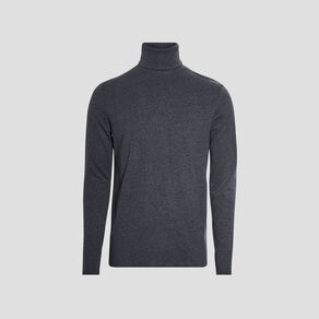 t shirt col roule manches longues gris fonce homme T-shirt col roulé manches longues gris foncé homme