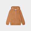 Sweat zippé à capuche et poches camel garçon