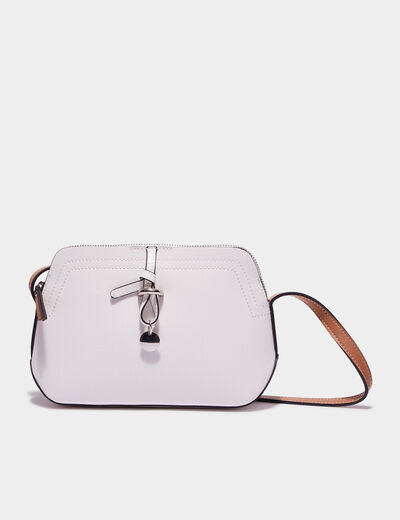 Sac rectangle en bandoulière ivoire femme