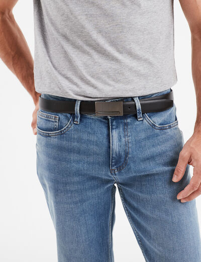 Ceinture réversible noir homme