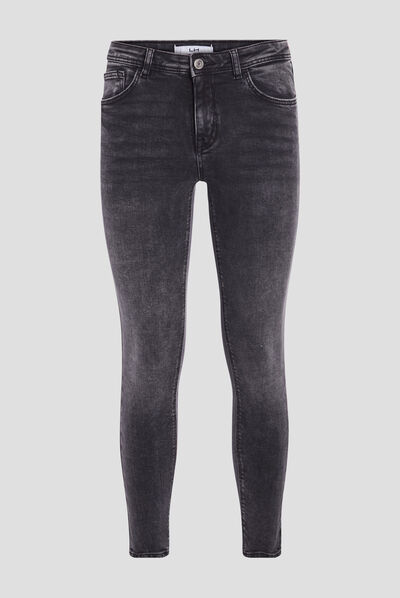 Jeans skinny push-up denim noir femme
