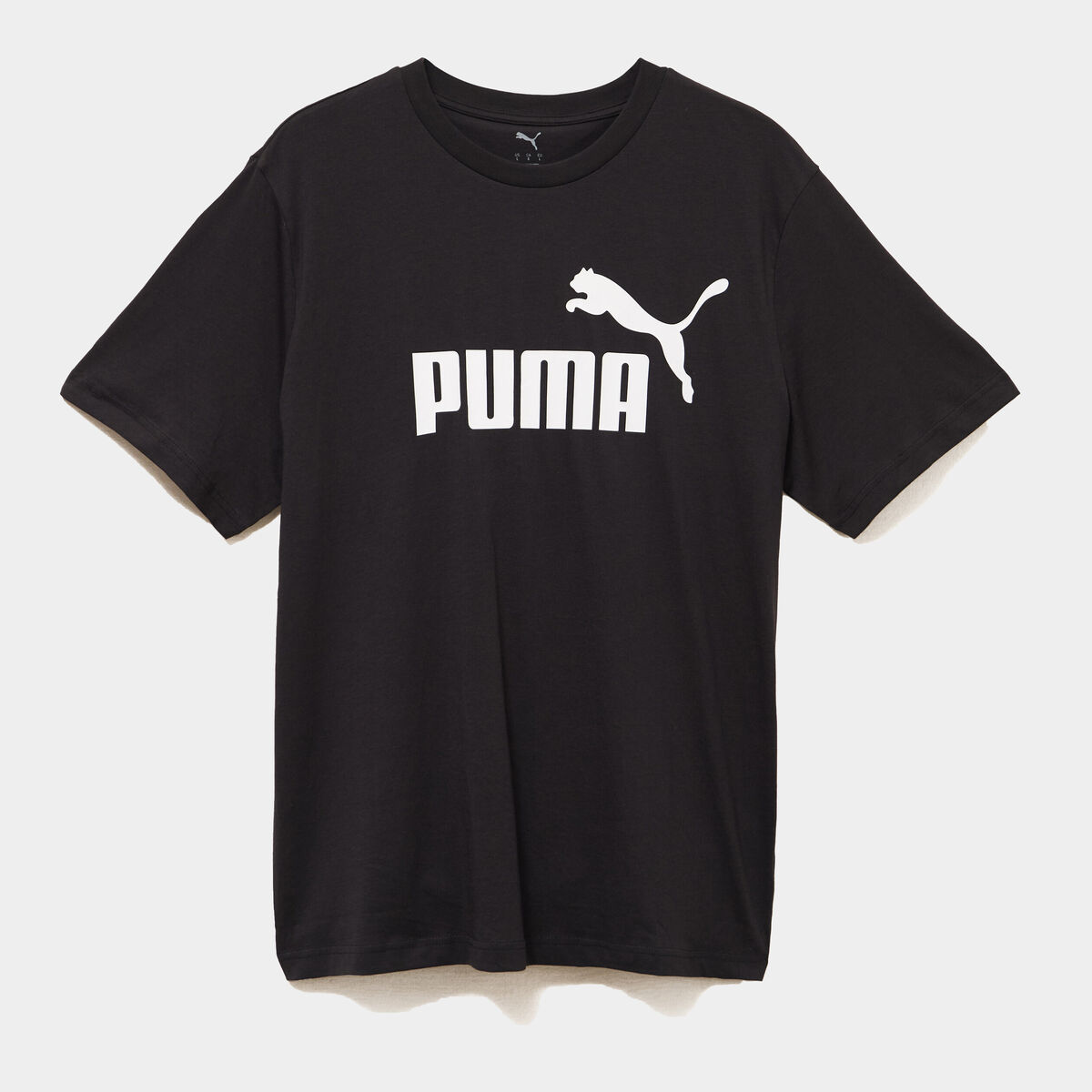 T-shirt droit manches courtes coton Puma noir homme