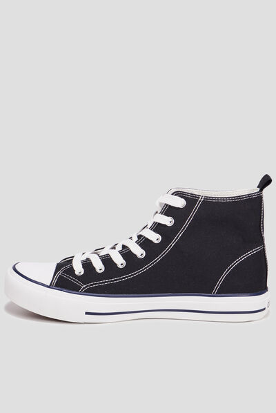 Baskets montantes en toile Creeks noir homme
