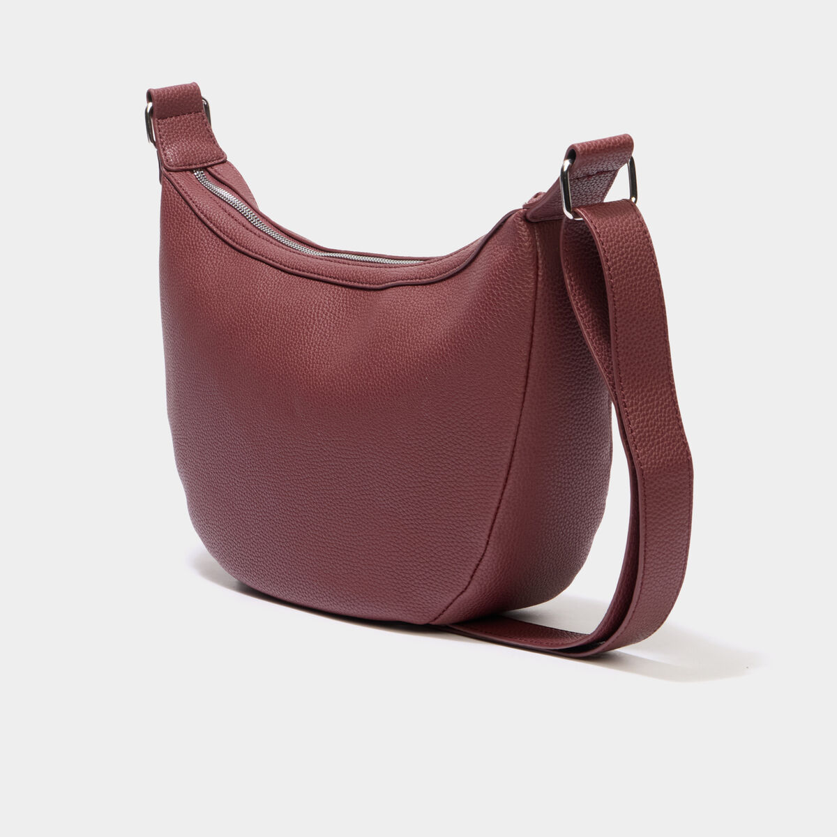 Sac banane zipp&eacute;e bordeaux femme