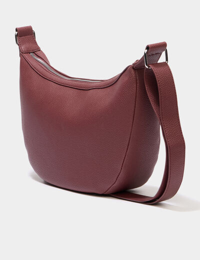 Sac banane zipp&eacute;e bordeaux femme