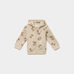 Sweat zipp&eacute; &agrave; capuche coton ecru b&eacute;b&eacute; gar&ccedil;on