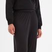 Pantalon de pyjama droit fluide noir femme