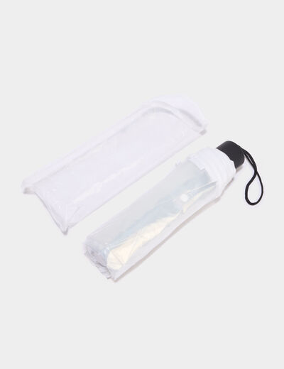 Parapluie compact pliable blanc mixte