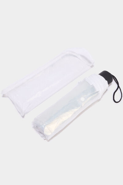 Parapluie compact pliable blanc mixte
