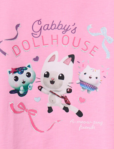 T-shirt Gabby et la maison magique rose fille