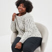 Pull col bateau blanc femme grande taille
