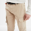 Pantalon cargo ceinturé Trappeur marron cognac homme