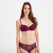 Soutien-gorge corbeille paddé dentelle rouge femme
