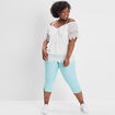 T-shirt manches courtes ivoire femme grande taille