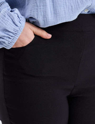 Pantalon skinny super stretch 7/8ème noir femme grande taille
