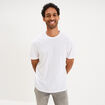 T-shirt droit en coton manches courtes blanc homme