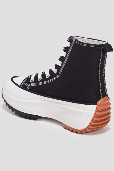 Baskets plateformes en toile Creeks noir femme