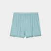Bas de pyjama short détails dentelle vert menthe femme