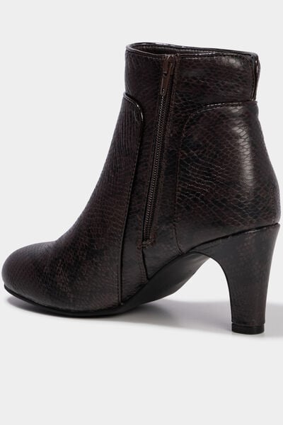 Boots &agrave; talons bout amande multicolore femme
