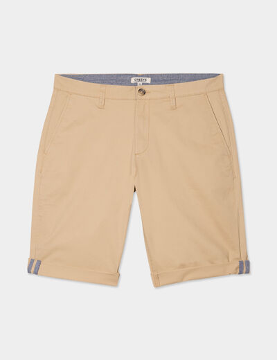 Short chino slim Creeks beige homme