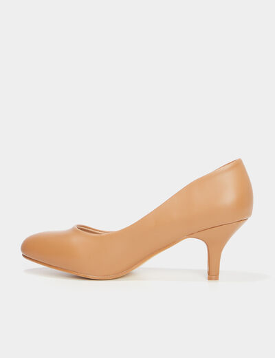 Escarpins irisés marron clair femme