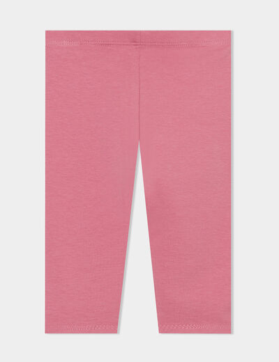 Lot 2 leggings coton vieux rose bébé fille