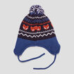 Ensemble bonnet et écharpe bleu marine bébé