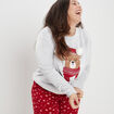 Ensemble pyjama 2 pièces gris femme grande taille