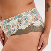 Shorty microfibre blanc femme grande taille