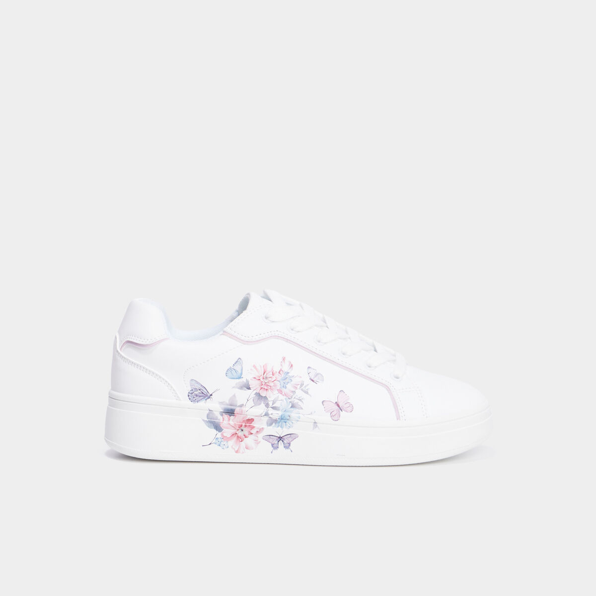 Baskets basses &agrave; lacets multicolore femme