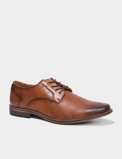 Derbies à lacets marron homme