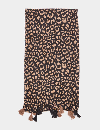 Foulard pampilles noir femme