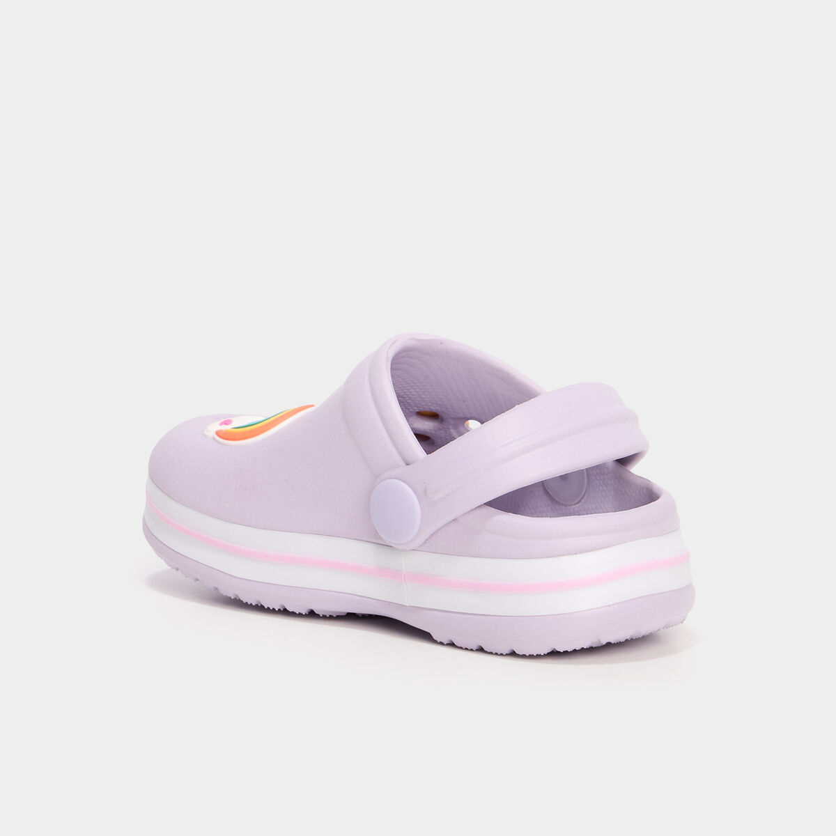 Sabots de plage avec décorations mauve bébé fille