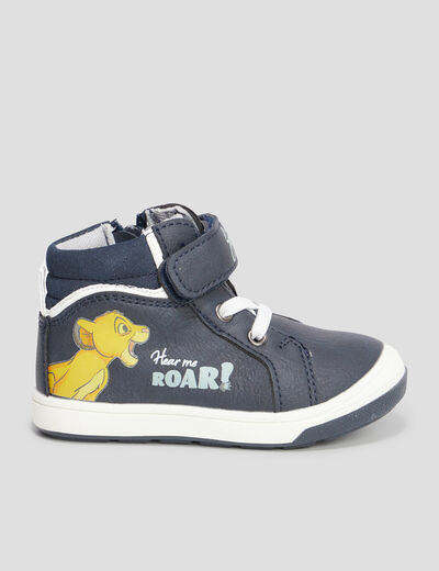 Baskets montantes Le Roi lion Simba bleu marine bébé garçon